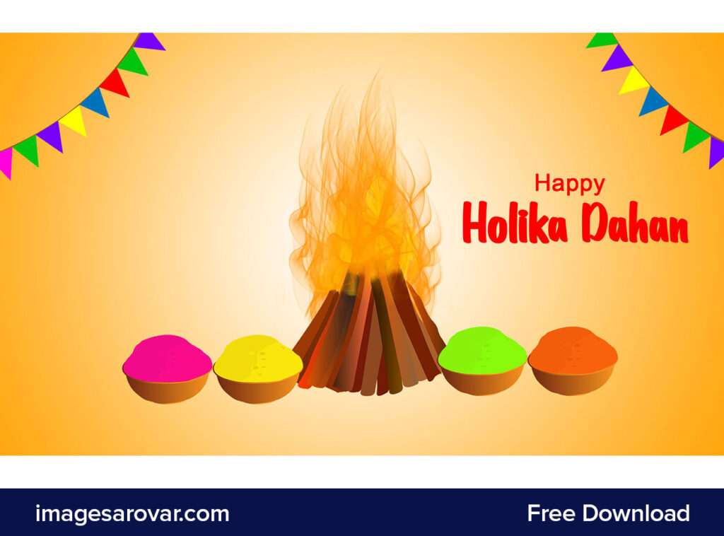 Happy holika dahan vector background free psd download
