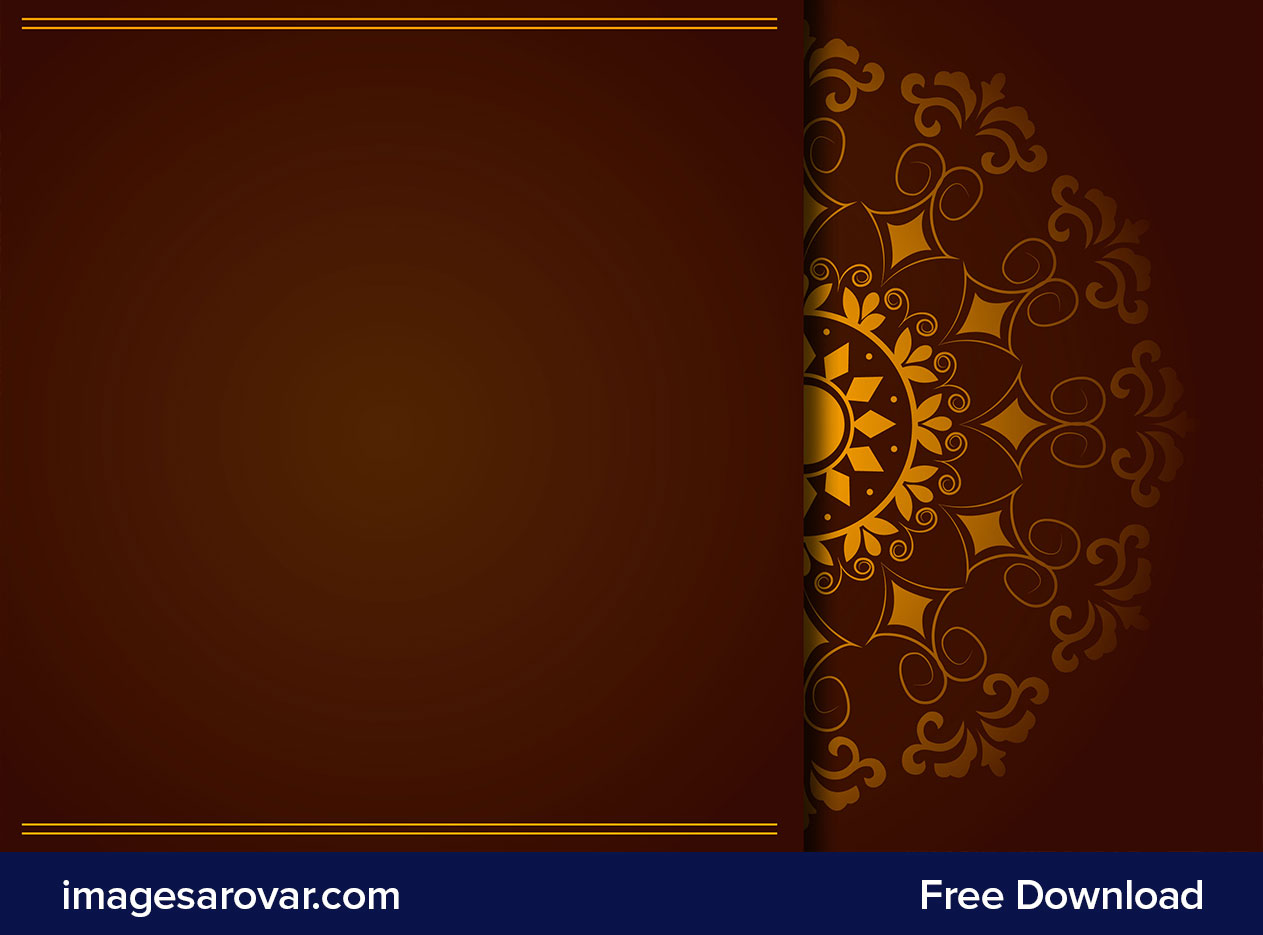 traditional brown background with yellow mandala design free download