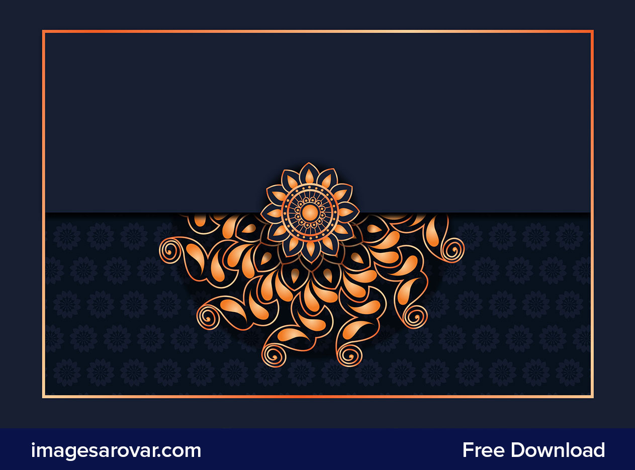 royal blue background with gold mandala design free download