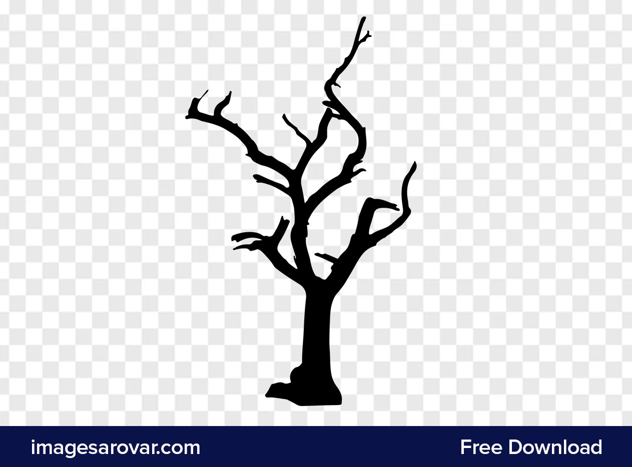 halloween tree silhouette on transparent background vector png free download