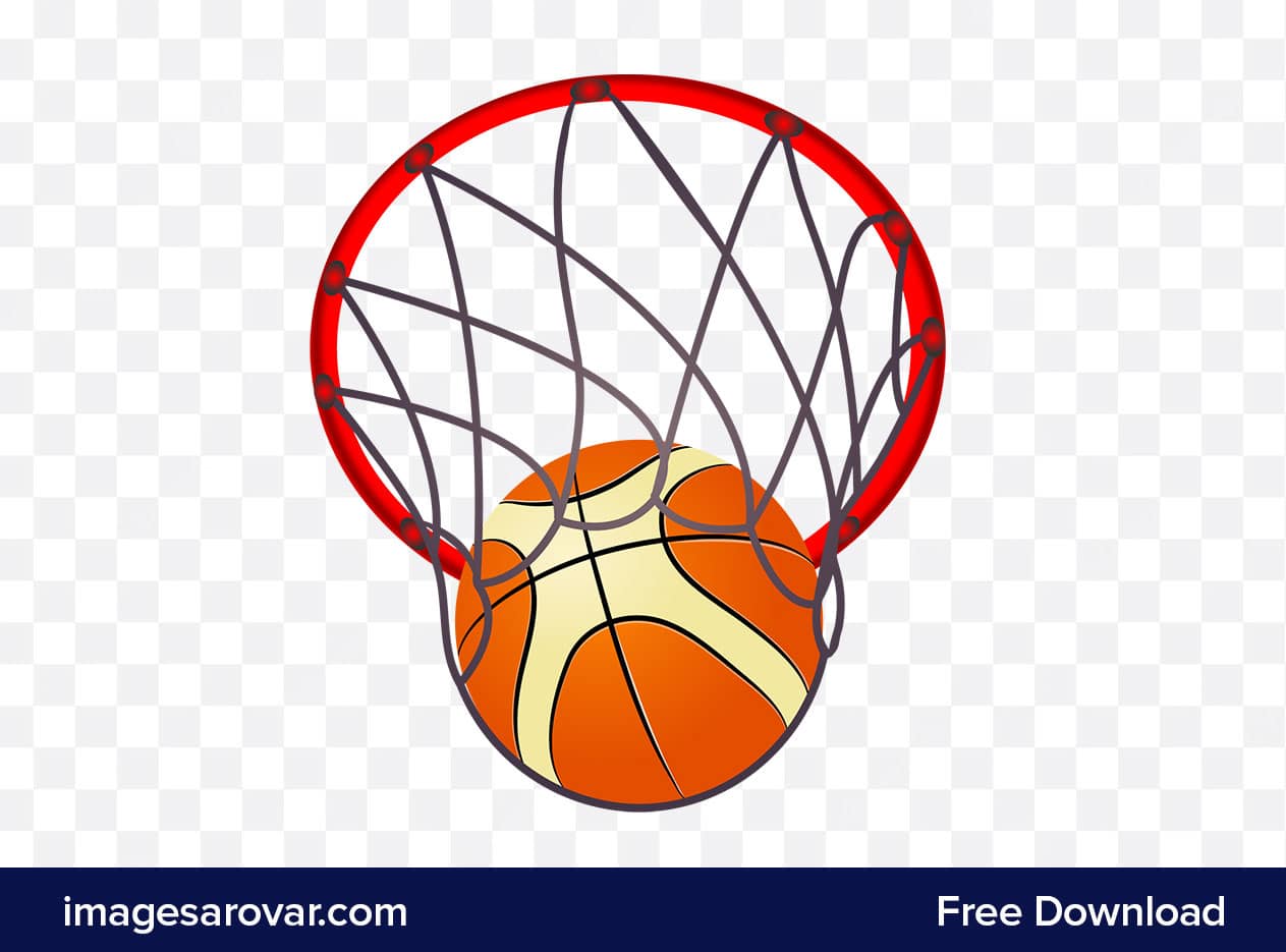 basketball inside hoop png clipart illustration free download