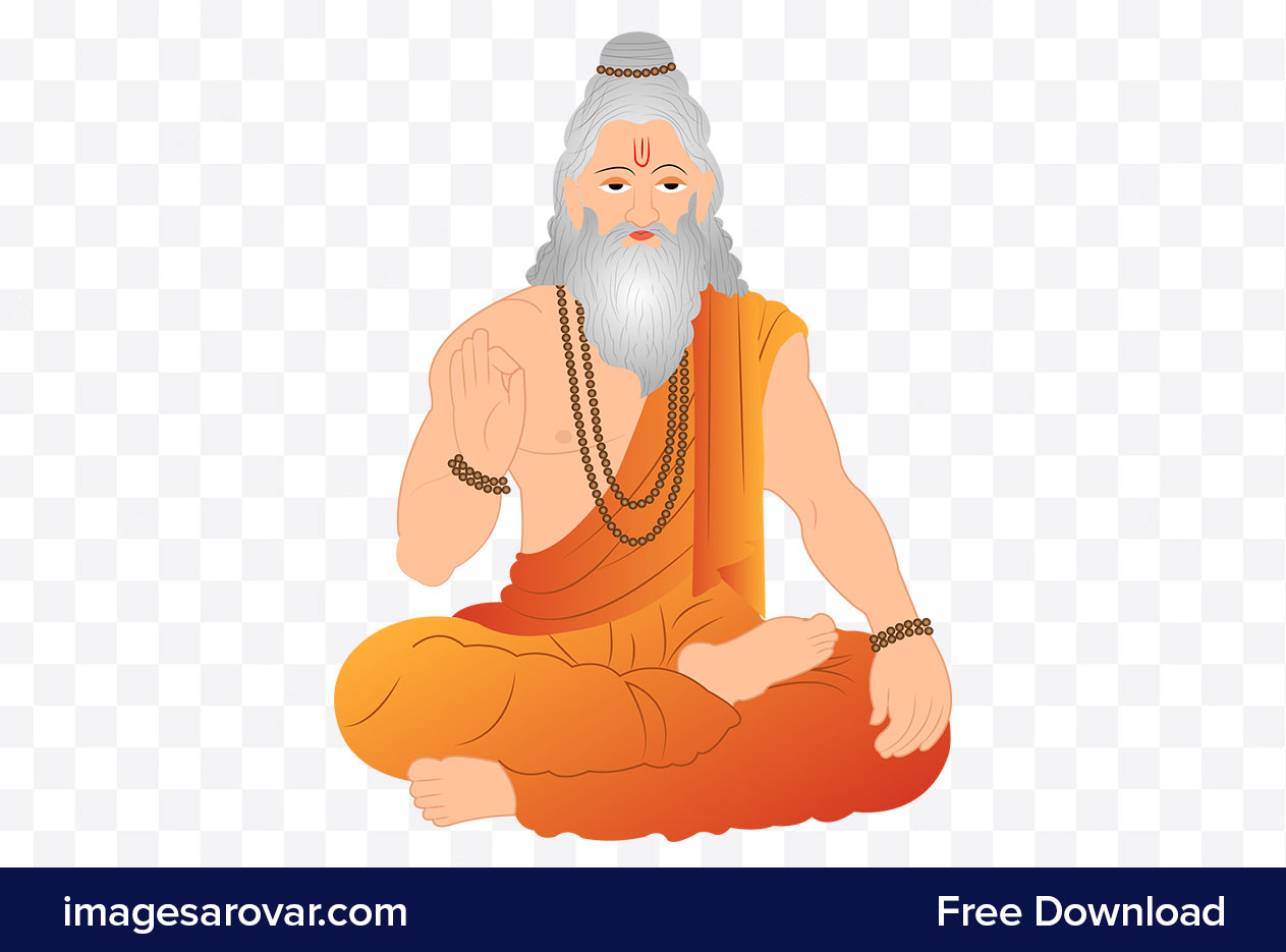 guru purnima clipart png vector illustration free download