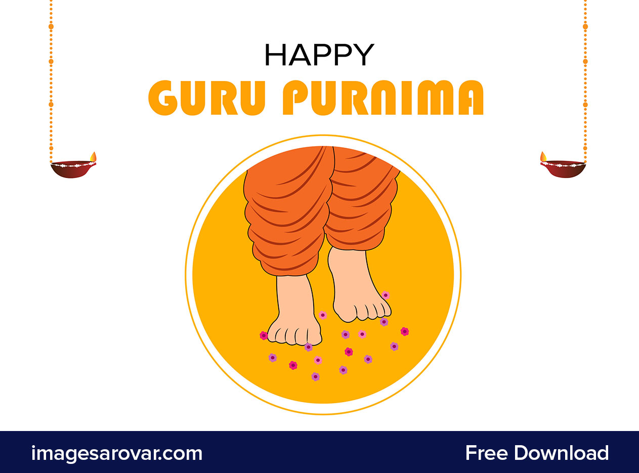 happy guru purnima clipart vector free download