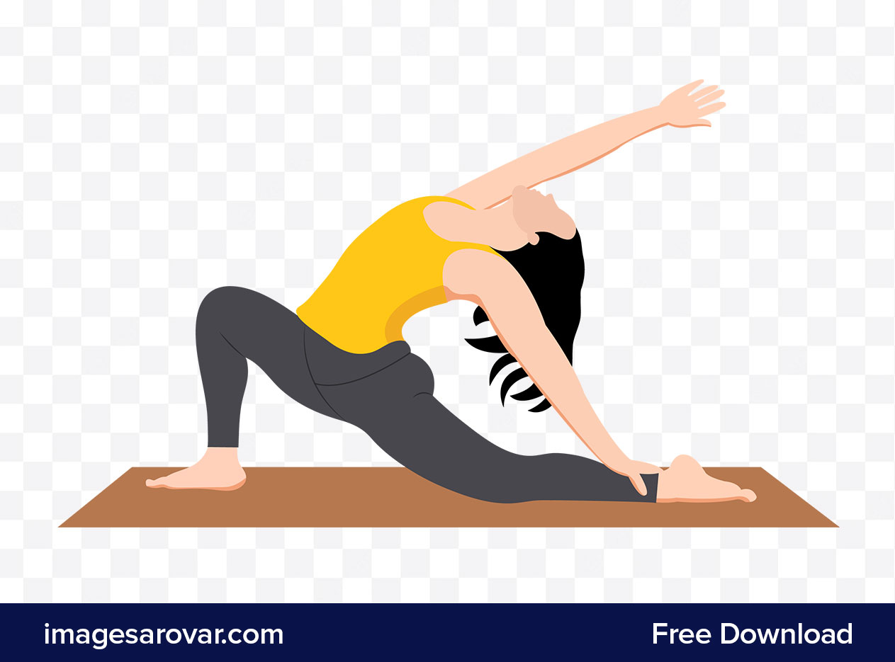 woman doing yoga clipart png vector free download