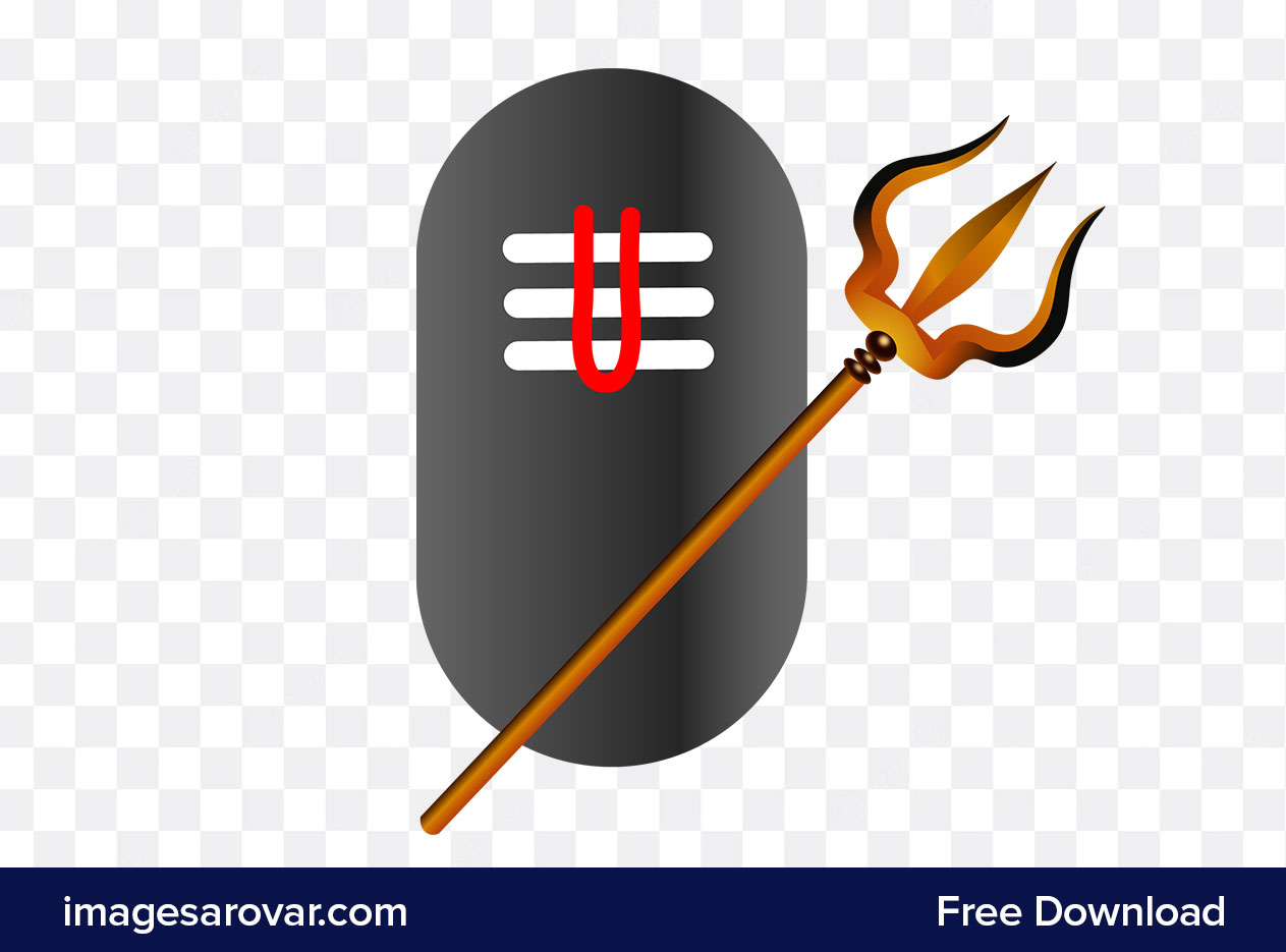 shivling with trishul vector clipart png free download