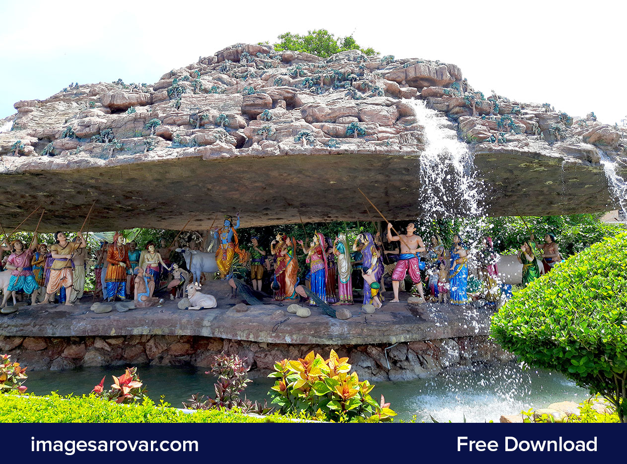 govardhan-parvat-sculpture-at-prem-mandir-hindu-temple-image-free-download